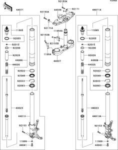 ZG1400 Front fork(jkbzgt40aaa022219-)