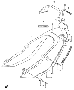 GSF1200S Обтекатель сидения
