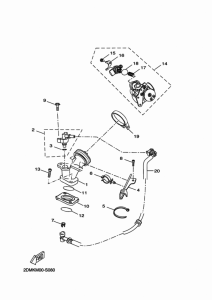 YP125RA (ABS) Впускная система