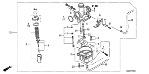 CRF100F Carburetor assy