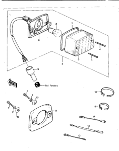 KDX420 Taillight / chassis electrical equipment