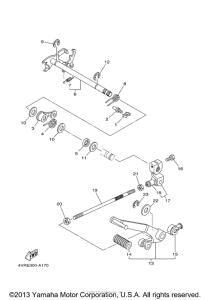 XVS650 Вал переключения