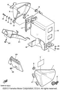 XV1100FC Боковые обтекатели