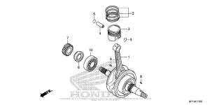  Коленчатый вал и поршни