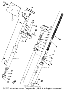 TY250D Передняя вилка