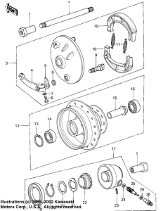 KL250 Front hub / brake