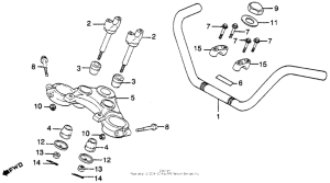CM450 Cm450a / chandlebar + top bridge