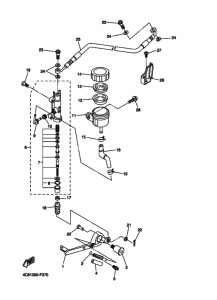 YZF-R1R ( RaceBase) Rr master cylinder assy