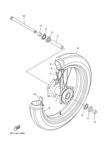 XVS1100 Переднее колесо