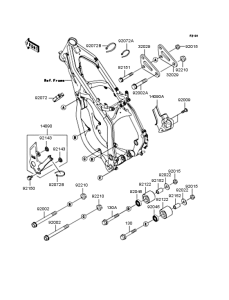 KX125 Рама ,крепежные детали