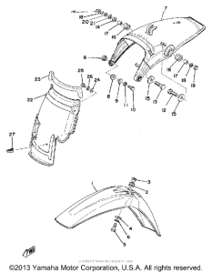 XT500H Крыло переднее и задние
