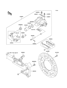 VN1600 Передний суппорт