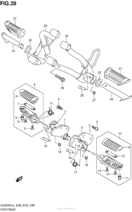 DL650 (ABS) Подножки