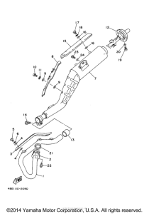 XT225R Выхлопная система