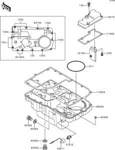 ZR1100 Поддон картера