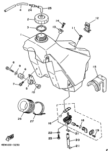 YZ250 Топливный бак