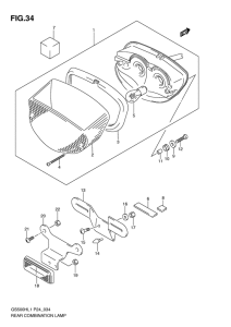 GS500 Задний комбинированный сигнал