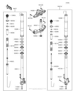 KLZ1000 Передняя вилка