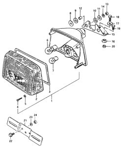 GSX400 Задний комбинированный сигнал