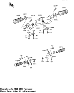 KZ250 Подножки