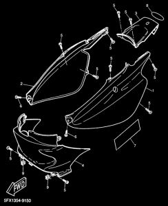 CW50RS Боковые обтекатели
