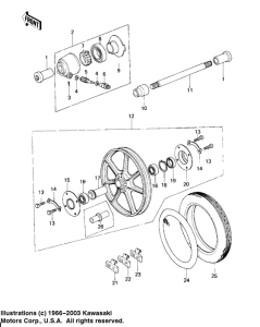 KZ650 Front wheel / tire / hub