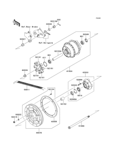 VN900 Заднее колесо и цепь
