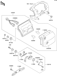 ZX600 Задний фонарь