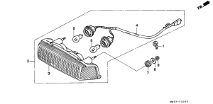 CB250 Taillight unit ass`y