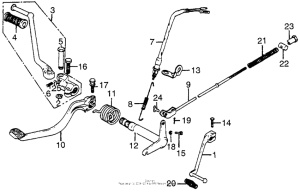CB550 Kick arm + pedal