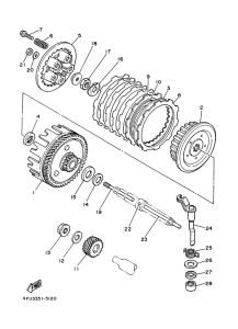 TDR125 Сцепление