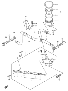 GSX750 Задний тормозной цилиндр
