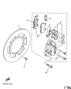 TT250R Front brake. caliper