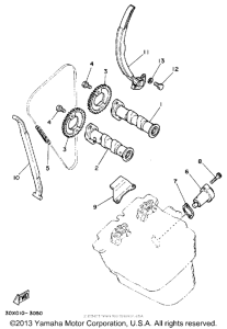 XT350UC (CA ED.) Camshaft - chain