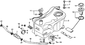 GL1000 Топливный бак