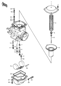 KZ250 Детали карбюратора