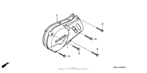 XR80R Крышка картера левая