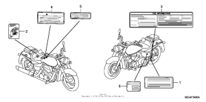VT750CA Предупредительные таблички