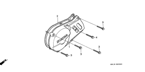 XR80R Крышка картера левая