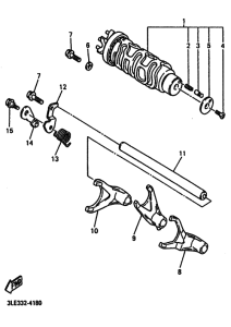 FZR1000 FZR1000F Shift cam & fork