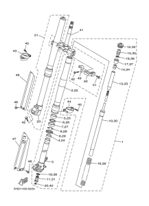 YZ125 Передняя вилка