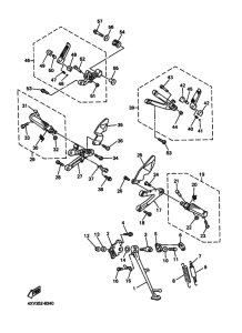 YZF-R1 Support & repose pied