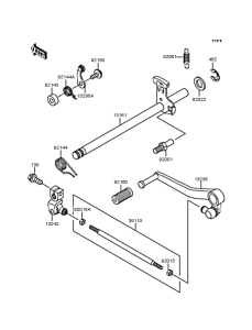ZX400 Механизм переключения передач