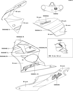 ZX600 Decals(green / black)(zx600-j2p)