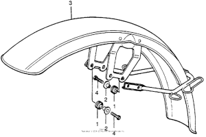 CB750 Переднее крыло