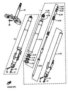 FZR1000 FZR1000F Вилка передней оси