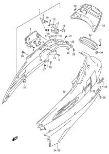 AG100 Обтекатель задний