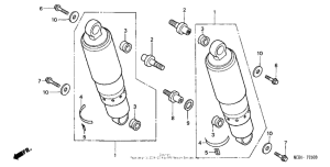 VTX1800C Rear shock absorber (1)