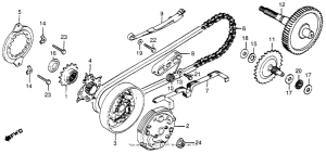 NC50 Clutch drive chain final gear