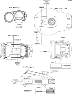 ZX900 Лейбл предостережения